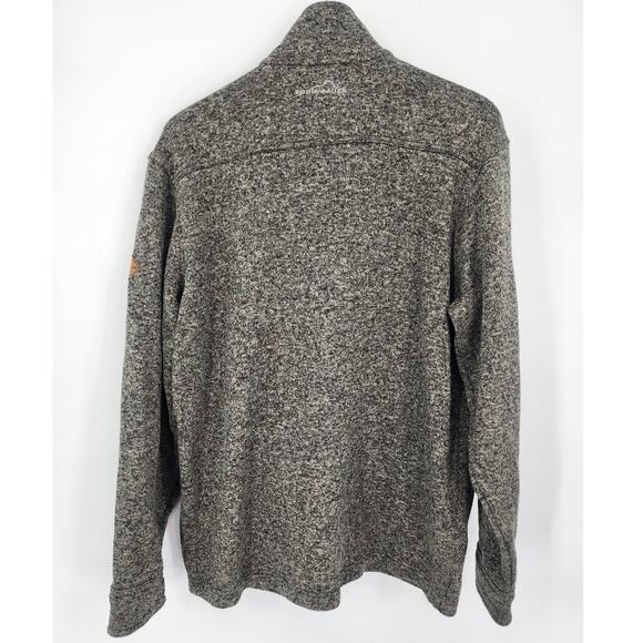 Eddie Bauer Black Gray Heathered Knit Jacket Men’s Size Medium - Picture 13 of 13